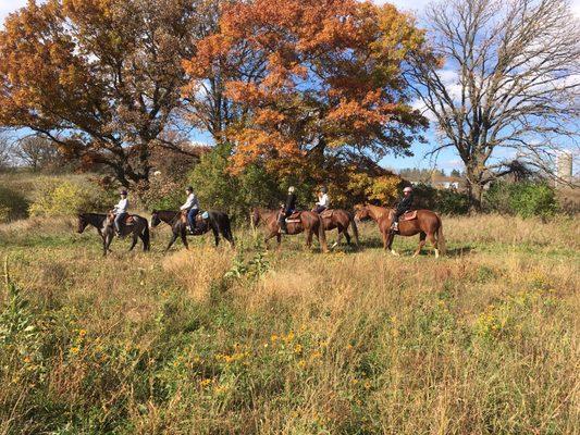 Trail ride in the fall