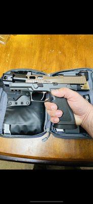 P320 Pro-cut 3.9" with TXG Carry Grip and compensator.