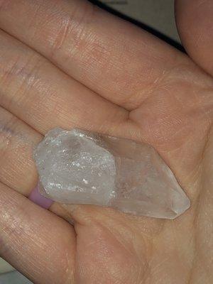 quartz from chakra stones set that I'm questioning is just two glued "crystals"