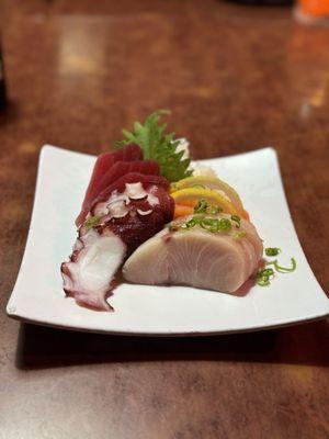 Assorted sashimi--so cool to see a smaller assorted plate--usually places just have a massive one for $75.