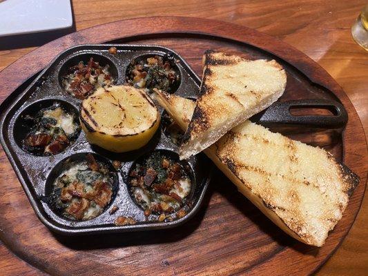 Oysters Rockefeller. This was just ok for me. Wouldn't order again.