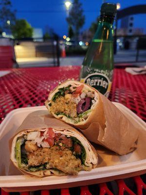 Falafel pita wrap