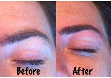 Before and After Brows...Beautiful brows for $20!!