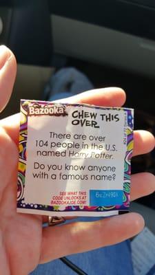 Who knew Bazooka bubble gum doesn't come with a comic anymore?