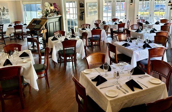 Inside our naturally lit beautiful dining room.