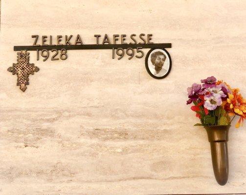 My mother W/o Zeleka Worke Tafesse's  Resting location