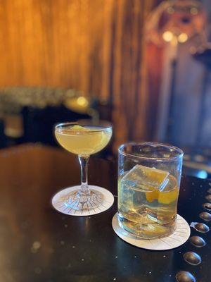 Cognac French 75 (off menu), and Vaquero (Tequilla old fashion)