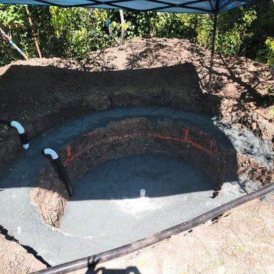 Little pond during construction