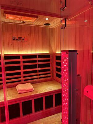 Our Infrared Saunas are equipped with red light panels for max benefits.