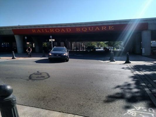 entrance to Santa Rosa's Historic Railroad Square District