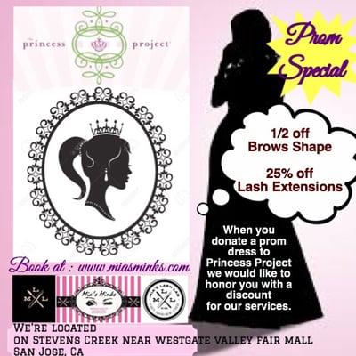 Donate prom dress and receive a discount!