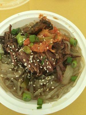 Japchae with brisket