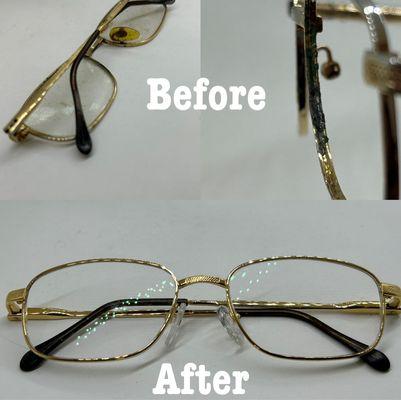 We are experts rebuilding eyeglasse frames