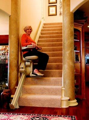 Help access your entire home with a stair lift installed by our factory trained technicians. We service after the sale too!