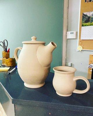 Some of the pottery I made in classes!