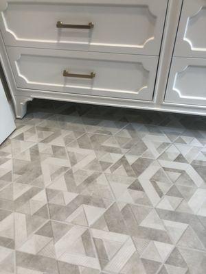 Bathroom floor tile