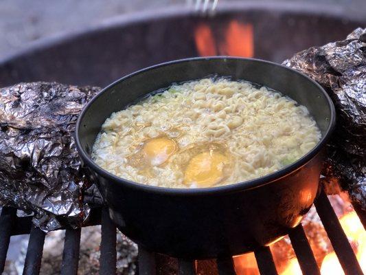 Top Ramen over the fire. Hella Asian hehe