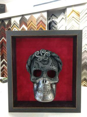 Oaxacan black clay skull