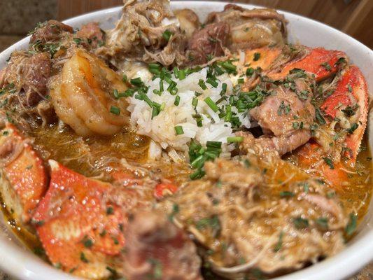 Seafood, Sausage & Chicken Gumbo #cateredwithclass #gumbo