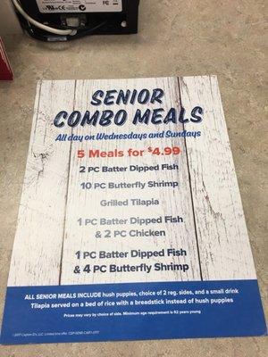 Great Senior specials.