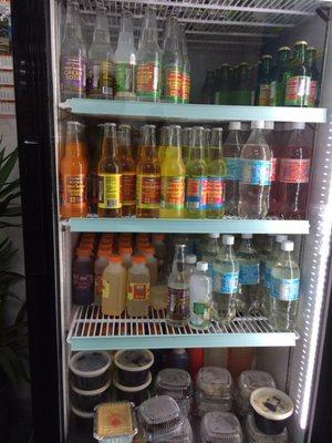 Drink fridge - lots of Caribbean drinks and sodas!