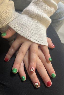 My daughters holiday nails