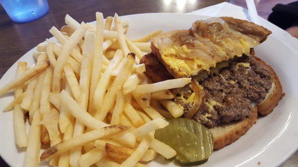 Patty Melt and fries $3.55