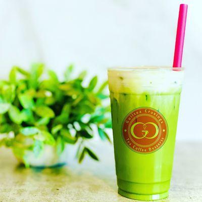 Matcha milk tea with sea salt cream