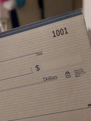 Got a few personal checks printed at the branch for free!