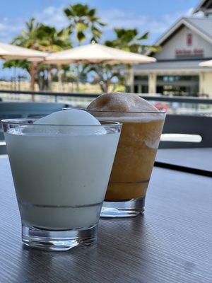 Lemonade slushee (left) Pog slushee (right)