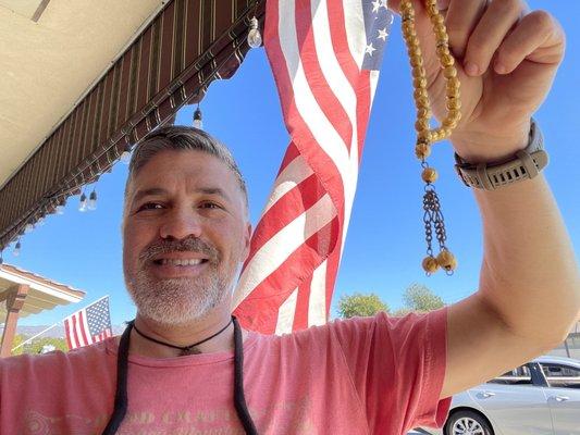 Fresh Veterans Day 'do and a gift from Wally he brought from his travels!