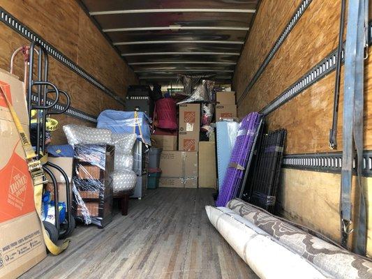 Organized trucks prevent furniture from moving around and getting damaged