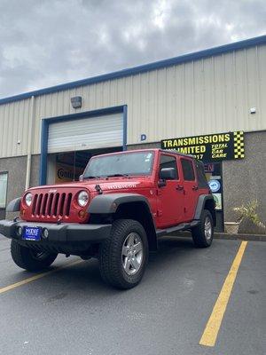 Lift kit install on a Wrangler, we do it all!