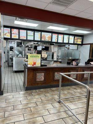 Counter with menu