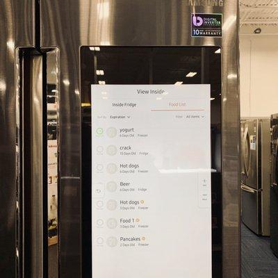 Look what's listed inside this Samsung display fridge!