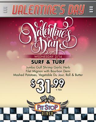 Come join us on Valentine's Day for our special