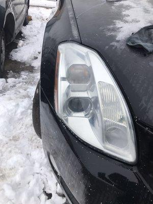 Headlight restore for a customer