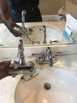 Install of a new faucet