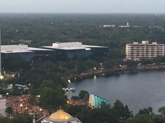 View from our balcony on June 19,2016 taken during OneOrlando Vigil for Pulse Victims.