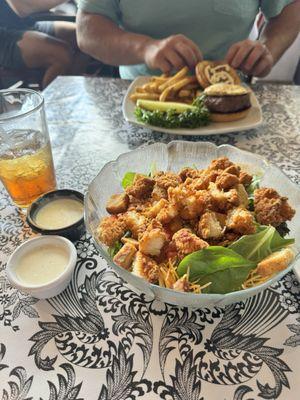 Salad Southern Fried Chicken Salad and Bistro Burger