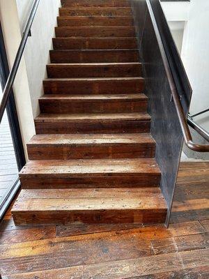 Original hardwood floors from when the museum was a mill.