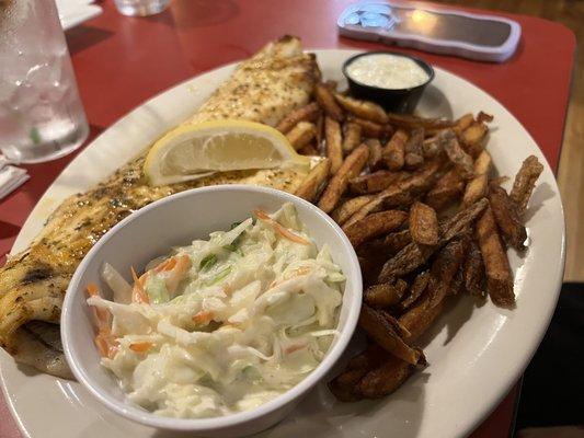 Broiled haddock.. perfect seasoning.