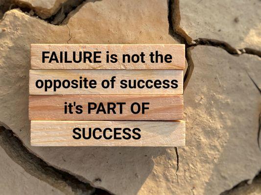 It's important for us to embrace failure as a natural part of the journey toward success, rather than viewing it as a definitive endpoint.