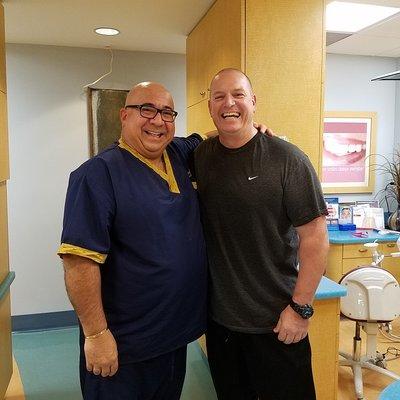 Dr. Perlaza and an the one and only Steven Pressler sharing some smiles after a successful dentist visit.  
 
 www.shermanoaksdentistry.com/