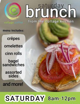 Brunch menu every Saturday!