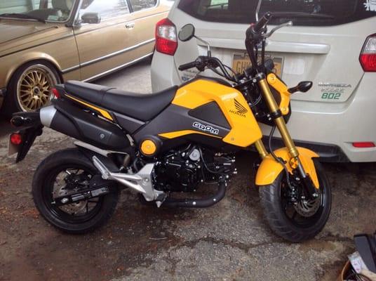 2015 Honda Yellow Grom 125cc from Ronnies Cycles in Bennington, VT. April 8th 2016