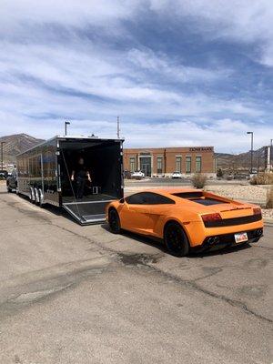 Lamborghini of Las Vegas transport truck & trailer!