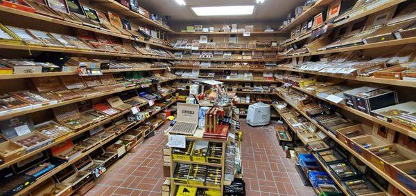 This gives you an idea of the huge selection of cigars Cypress Smoke Shop has...