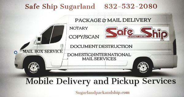 Contact us for mobile delivery and pickup services