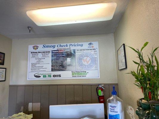 Smog Check Pricing